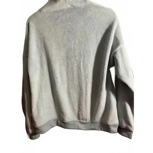 Toad & Co Cozy Mint Green Fleece Pullover Sweatshirt Medium - Picture 7 of 11